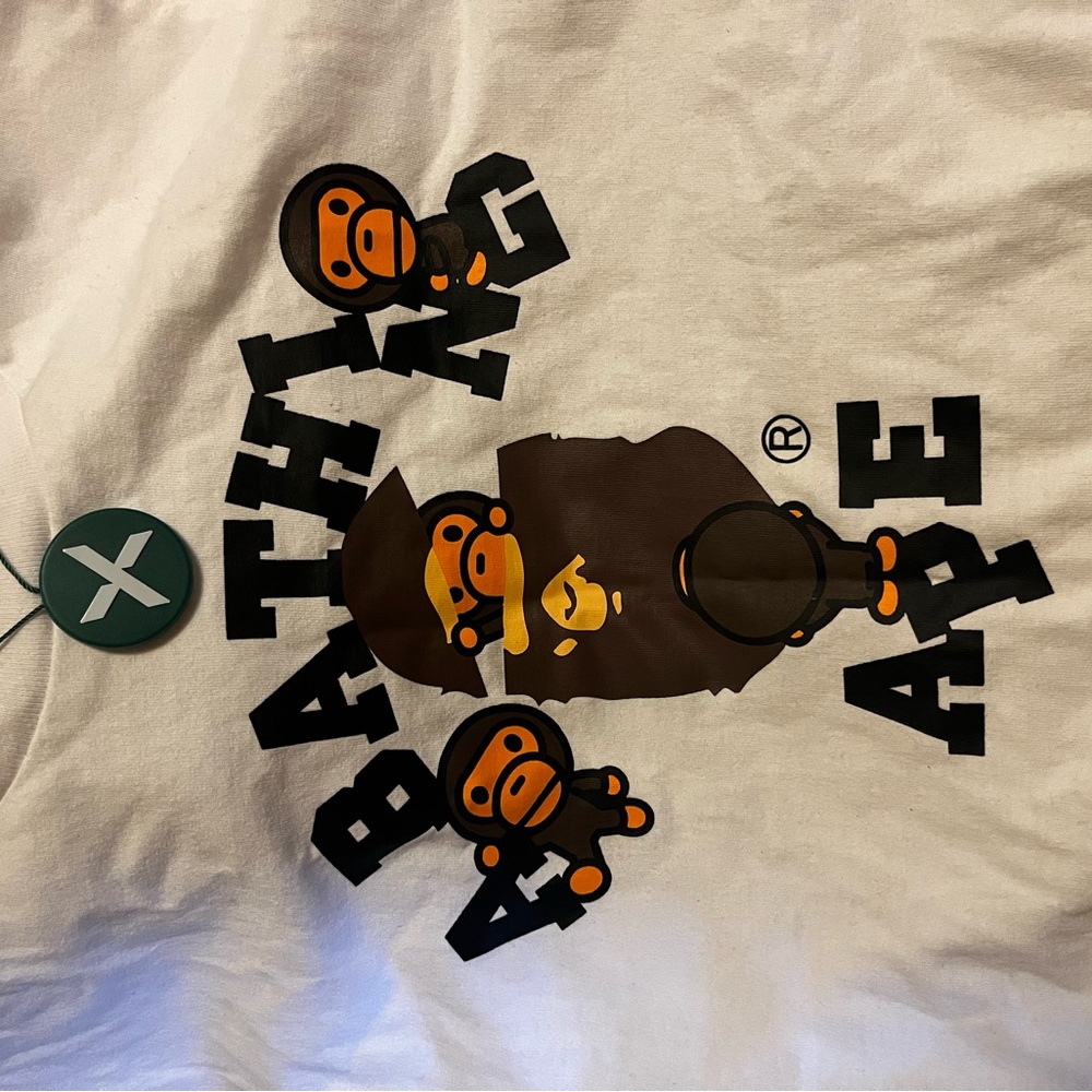 BAPE White Graphic Tee